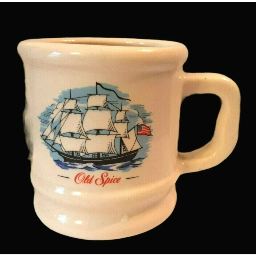 Authentic Vintage Old Spice Shaving Mug Grand Turk Ship